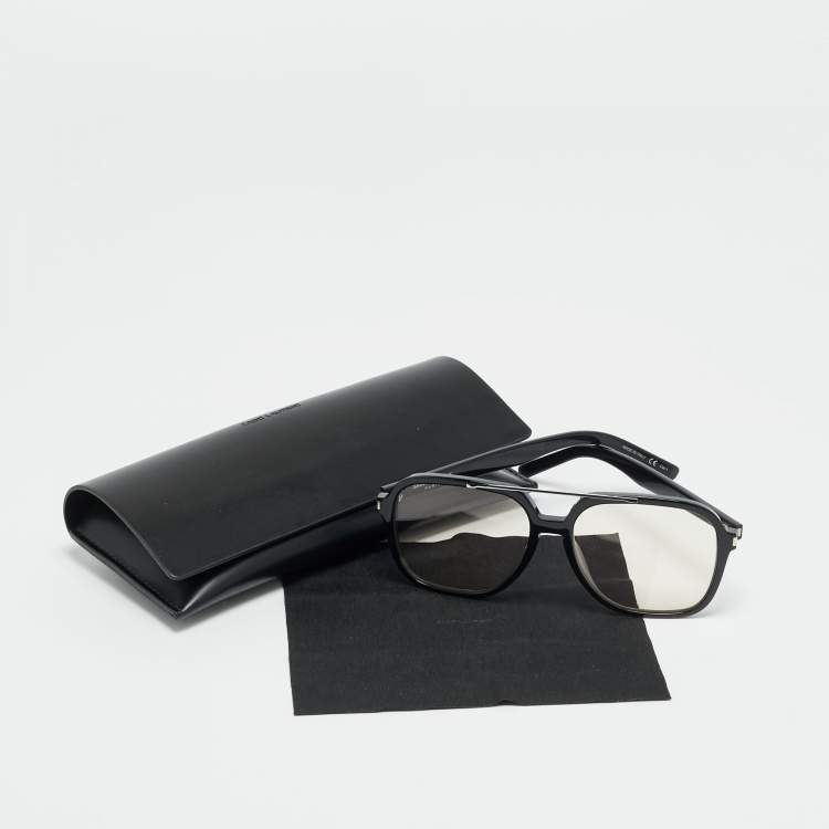 Pre Owned Saint Laurent Black SL 545 Square Sunglasses 