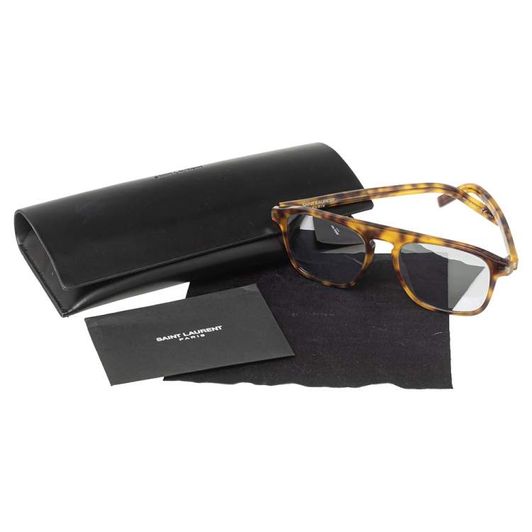 Pre Owned Saint Laurent Brown Tortoise SL 158 Mirror Wayfarer Sunglasses