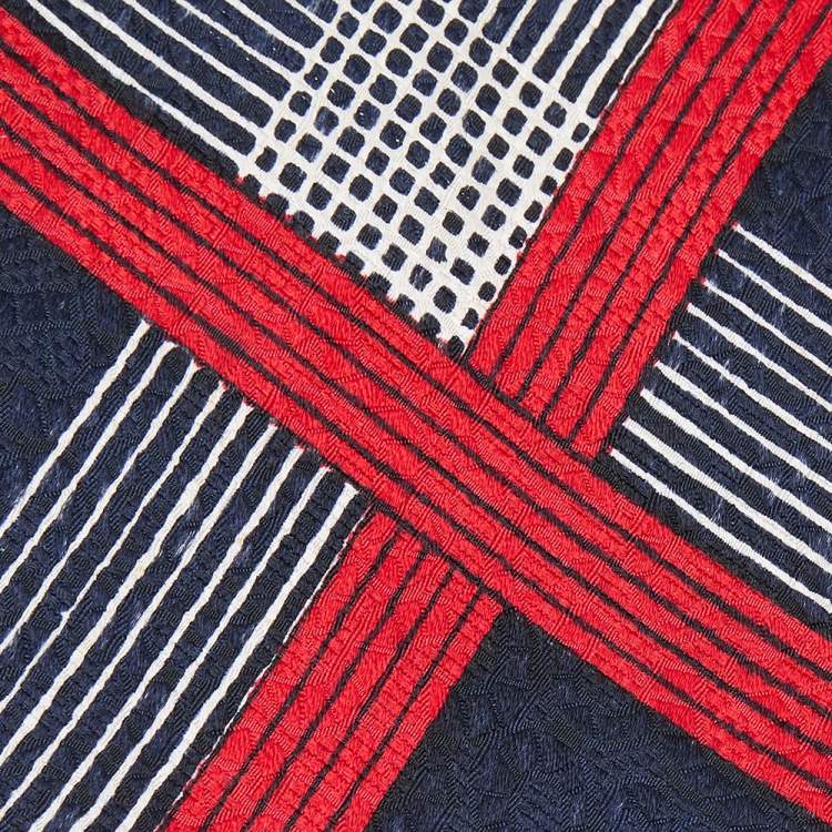 Pre Owned Yves Saint Laurent Vintage Multicolor Printed Silk Traditional Tie