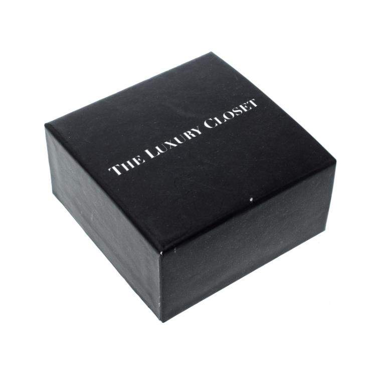 Pre Owned Yves Saint Laurent Gunmetal Tone Monogram Hexagon Cufflinks