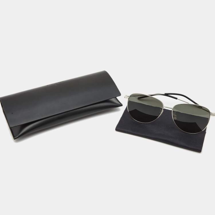 Pre Owned Saint Laurent Black SL328/K Aviator Sunglasses