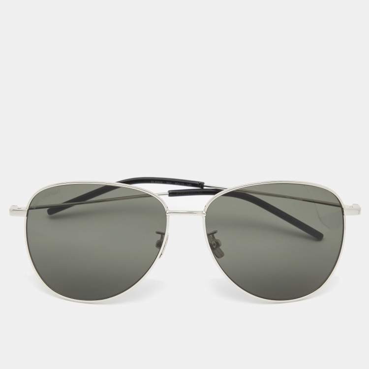 Pre Owned Saint Laurent Black SL328/K Aviator Sunglasses