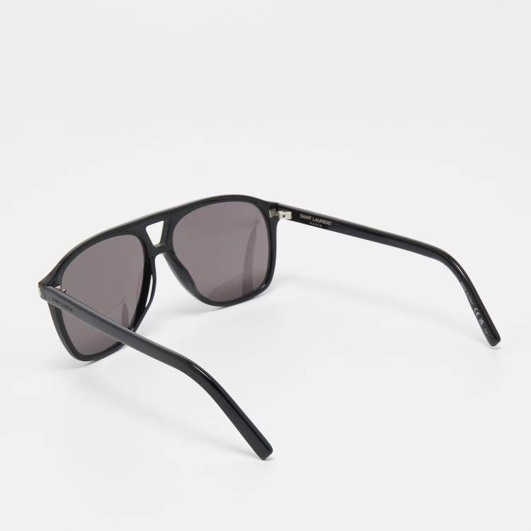 Pre Owned Saint Laurent Black SL596 Dune Aviator Sunglasses