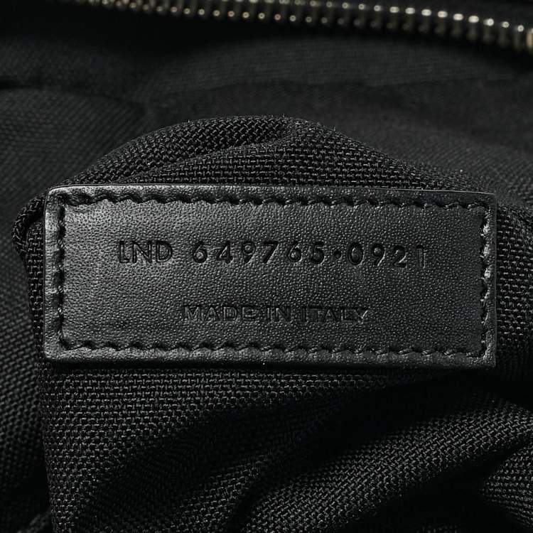 Pre Owned Saint Laurent Army Green/Black Nylon Backpack