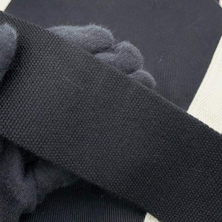 Pre Owned Saint Laurent Paris Rive Gauche Logo Sling Bag Black/White Canvas