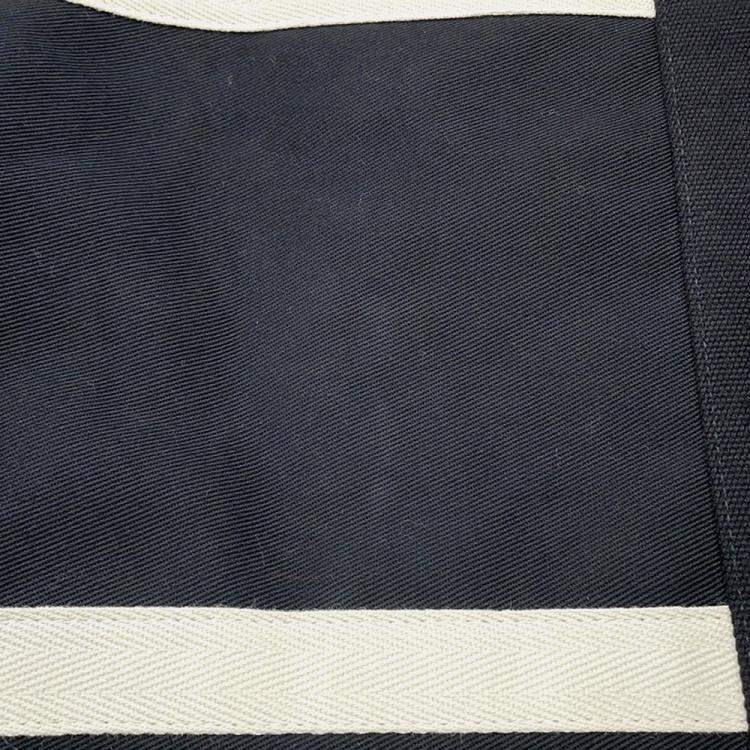 Pre Owned Saint Laurent Paris Rive Gauche Logo Sling Bag Black/White Canvas