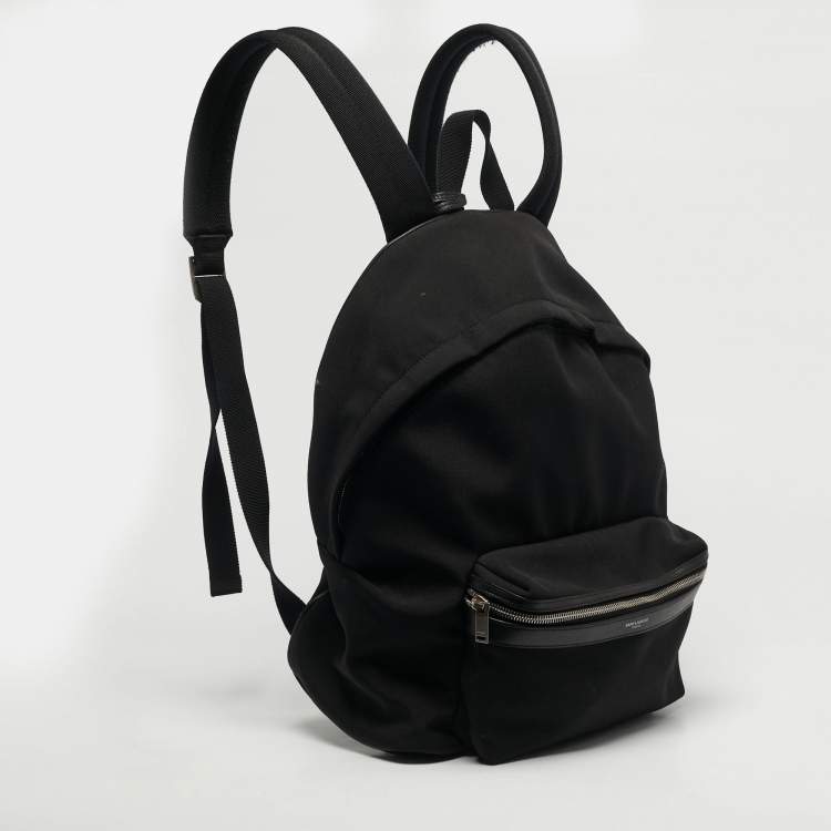 Pre Owned Saint Laurent Classic Black Canvas Backpack