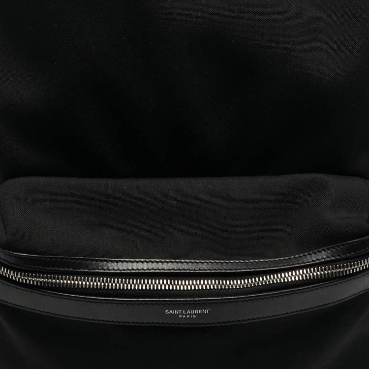 Pre Owned Saint Laurent Classic Black Canvas Backpack