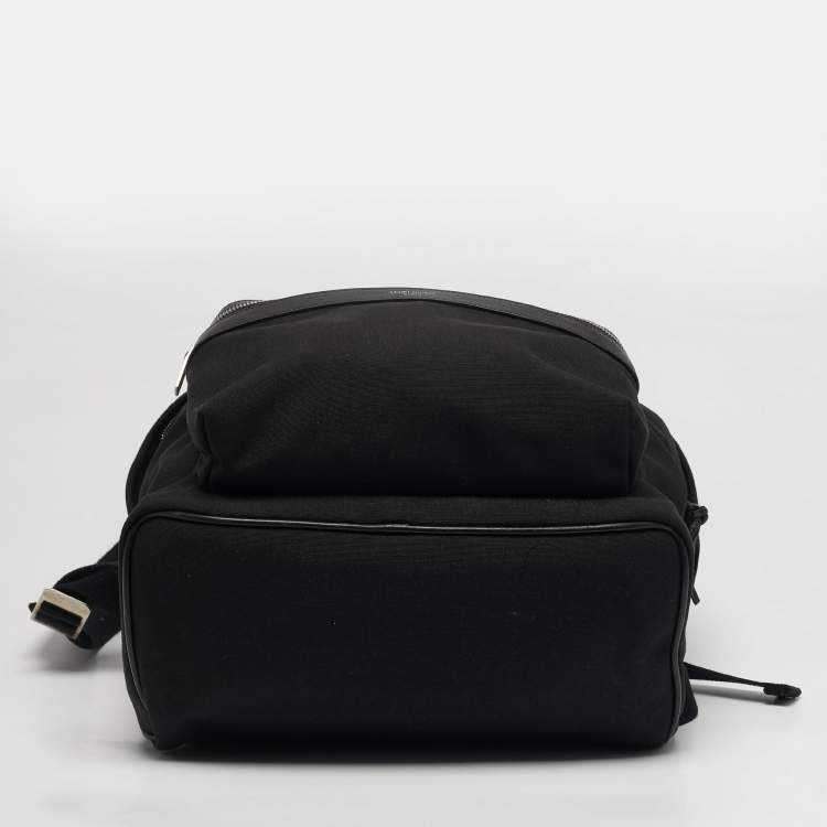 Pre Owned Saint Laurent Classic Black Canvas Backpack