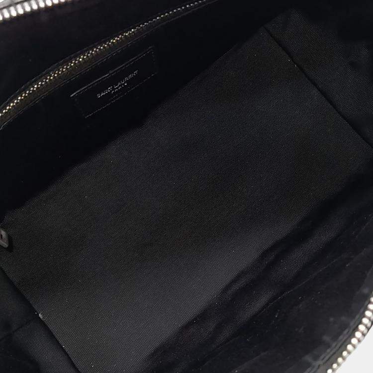 Pre Owned Saint Laurent Paris Black Leather Le Tuc Crossbody Bag