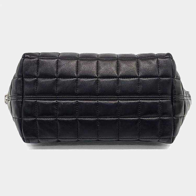 Pre Owned Saint Laurent Paris Black Leather Le Tuc Crossbody Bag