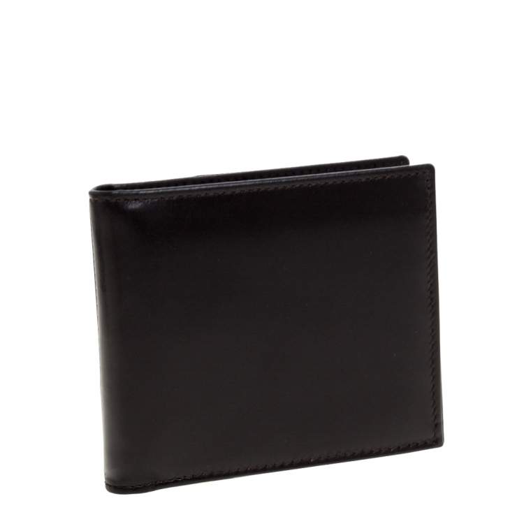 Pre Owned Saint Laurent Dark Chocolate Leather Bifold Wallet