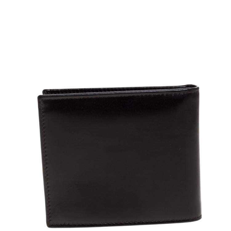 Pre Owned Saint Laurent Dark Chocolate Leather Bifold Wallet