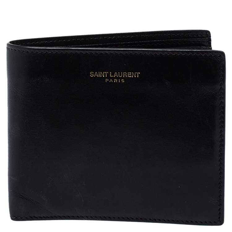 Saint Laurent Black Leather Bifold Wallet Saint Laurent Paris