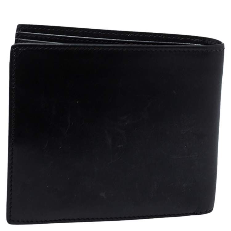 Pre Owned Saint Laurent Black Leather Bifold Wallet