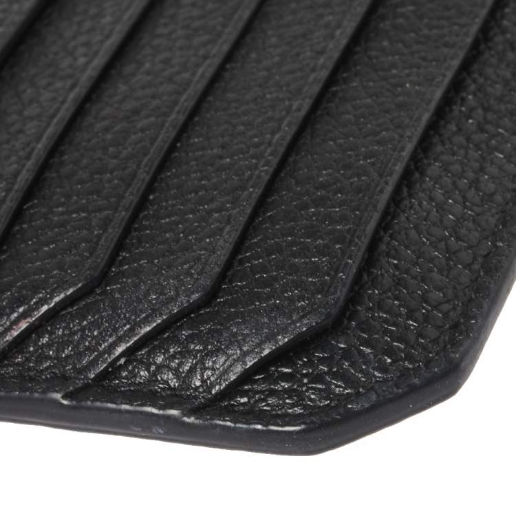 Pre Owned Saint Laurent Paris Black Leather Zip Card Holder 