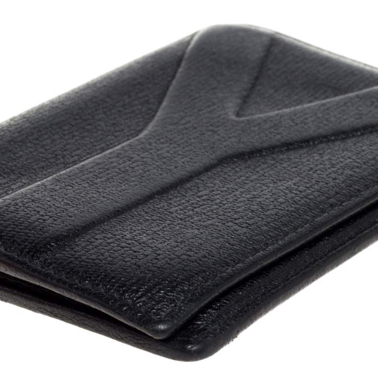 Pre Owned Saint Laurent Black Leather Bifold Wallet