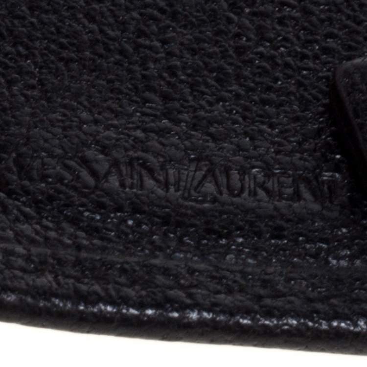 Pre Owned Saint Laurent Black Leather Bifold Wallet