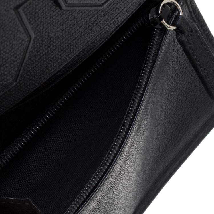 Pre Owned Saint Laurent Black Leather Bifold Wallet