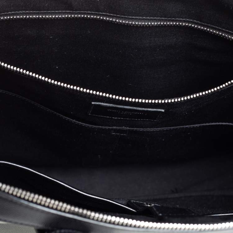 Pre Owned Saint Laurent Black Leather Museum Briefcase
