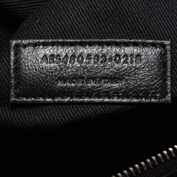 Pre Owned Saint Laurent Black Leather Large Sac De Jour Tote