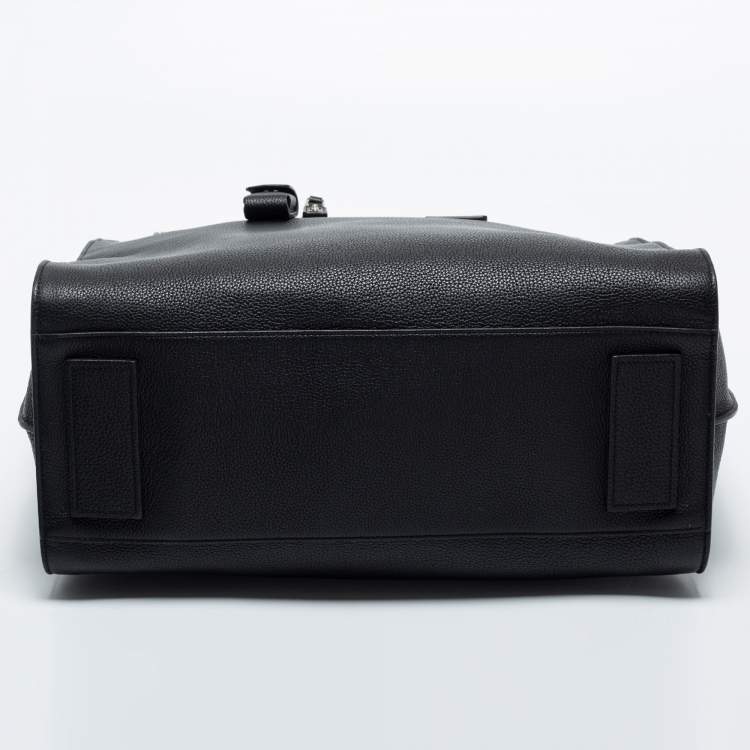Pre Owned Saint Laurent Black Leather Large Sac De Jour Tote