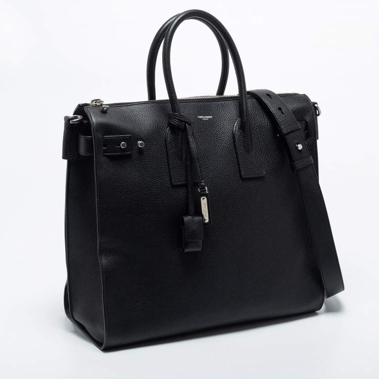 Pre Owned Saint Laurent Black Leather Large Sac De Jour Tote