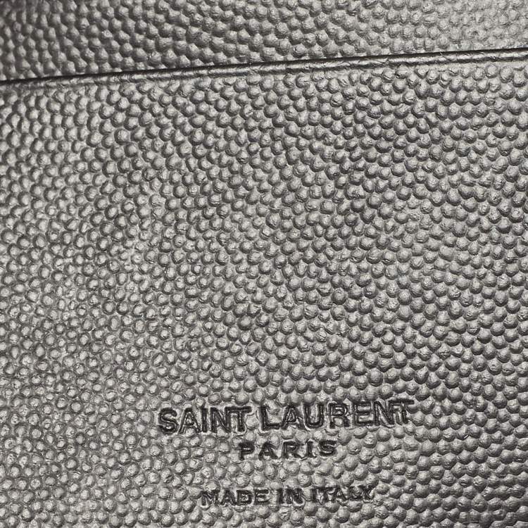 Pre Owned Saint Laurent Black/Yellow Printed Leather Bifold Wallet