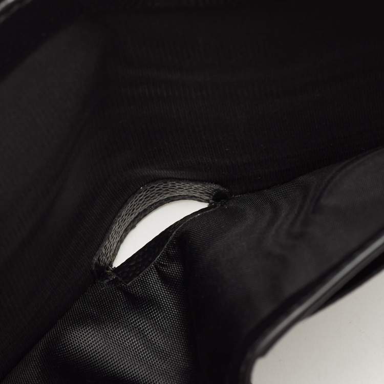 Pre Owned Saint Laurent Black/Yellow Printed Leather Bifold Wallet