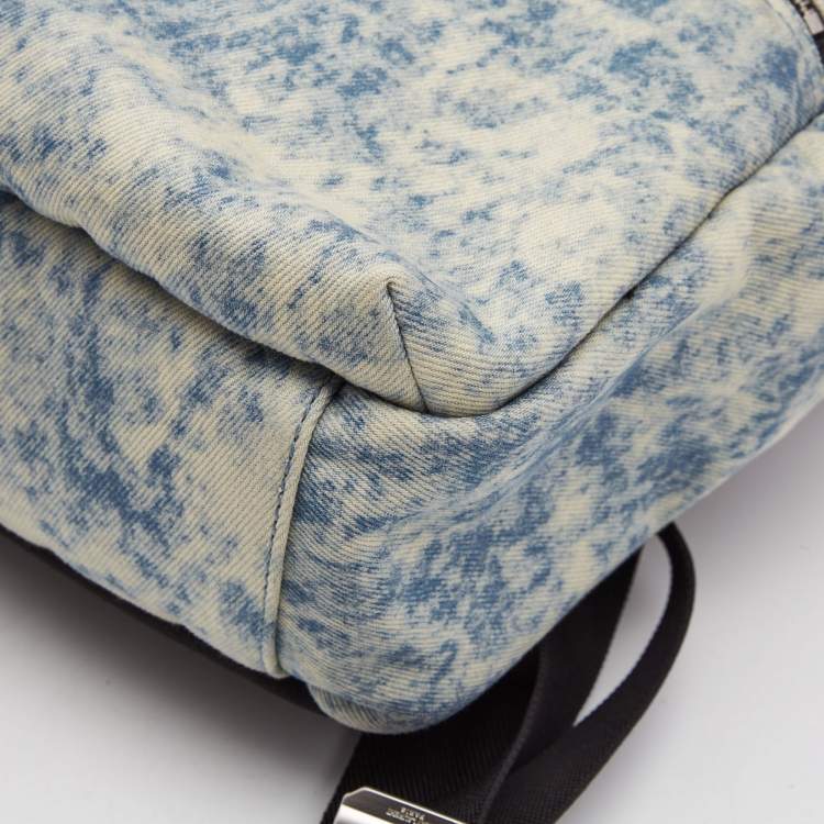 Pre Owned Saint Laurent Blue/Black Denim City Backpack