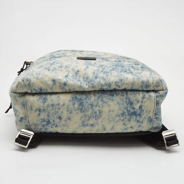 Pre Owned Saint Laurent Blue/Black Denim City Backpack