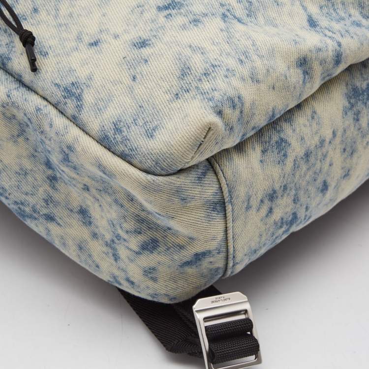 Pre Owned Saint Laurent Blue/Black Denim City Backpack