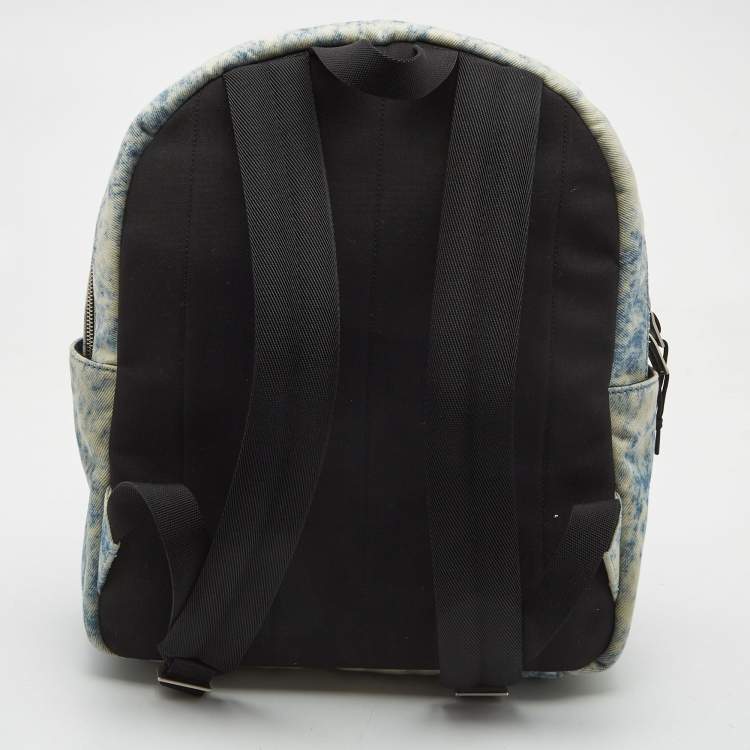 Pre Owned Saint Laurent Blue/Black Denim City Backpack