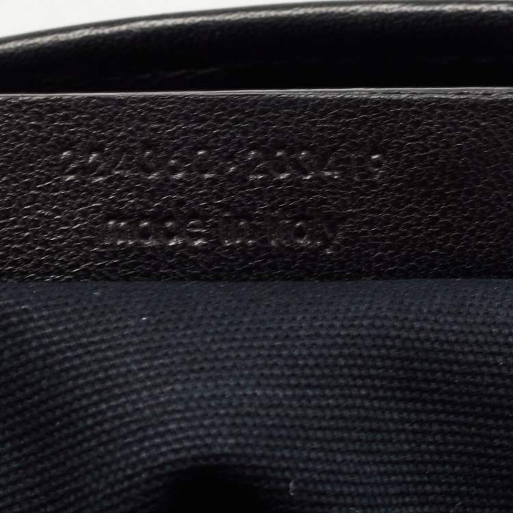 Pre Owned Yves Saint Laurent Black Canvas And Leather Embossed Logo Messenger Bag