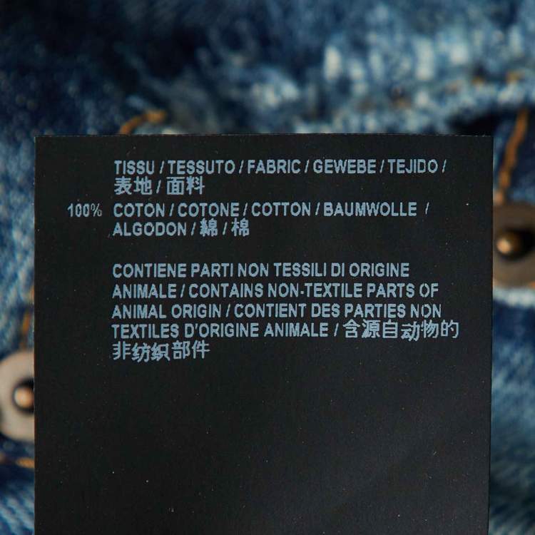 Pre Owned Saint Laurent Paris Blue Washed & Distressed Denim Jeans S Waist 32"
