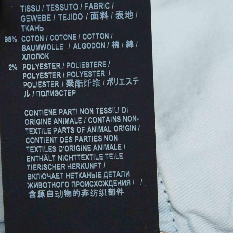 Pre Owned Saint Laurent Blue Denim Ripped Jeans M Waist 29"