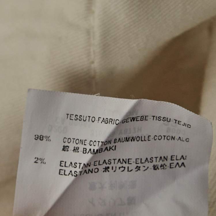 Pre Owned Saint Laurent White Denim Jeans L Waist 33"