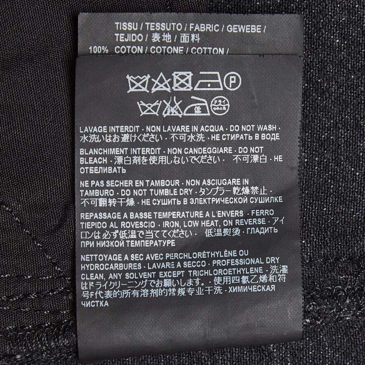 مملوكة مسبقًا Saint Laurent Paris Black Washed Denim Raw Edge Shorts Waist 32"