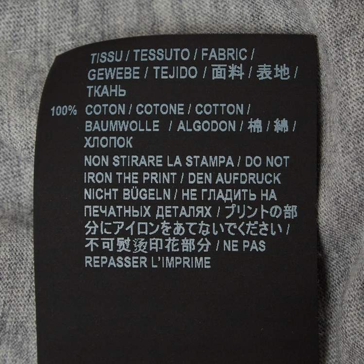 Pre Owned Saint Laurent Paris Grey Melange Jersey T-Shirt L