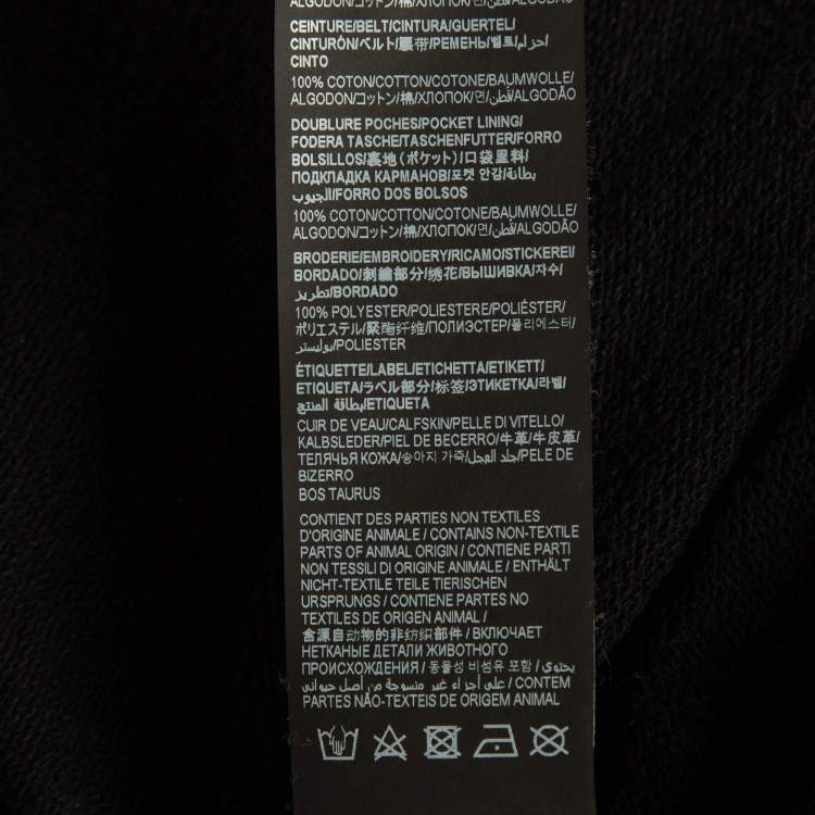 Pre Owned Saint Laurent Paris Black Logo Embroidered Cotton joggers XL