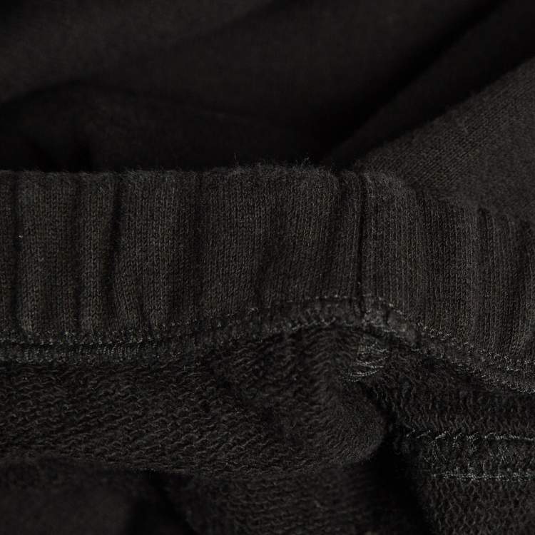 Pre Owned Saint Laurent Paris Black Logo Embroidered Cotton joggers XL