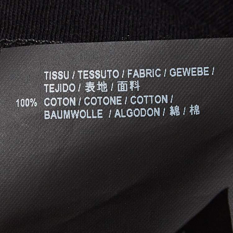Pre Owned Saint Laurent Paris Black Logo Signature Print Cotton T-Shirt S