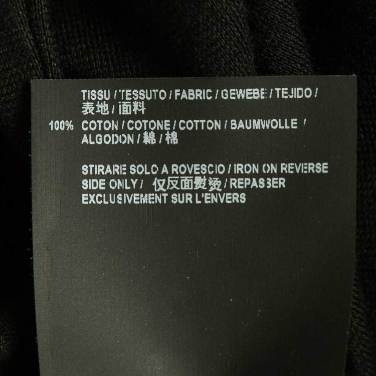 Pre Owned Saint Laurent Paris Black Lover Lier Print Cotton Jersey T-Shirt XS