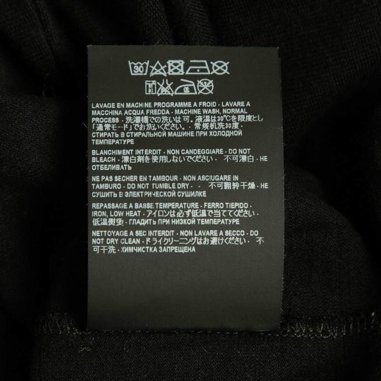 Pre Owned Saint Laurent Paris Black Lover Lier Print Cotton Jersey T-Shirt XS