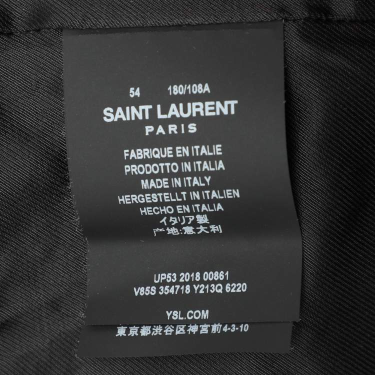 Pre Owned Saint Laurent Red Virgin Wool Bomber Jacket XXL