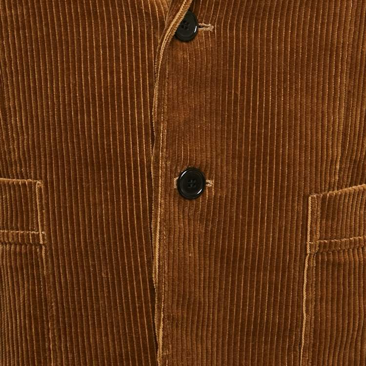 Pre Owned Saint Laurent Brown Corduroy Single Breasted Blazer M