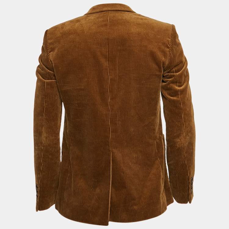 Pre Owned Saint Laurent Brown Corduroy Single Breasted Blazer M