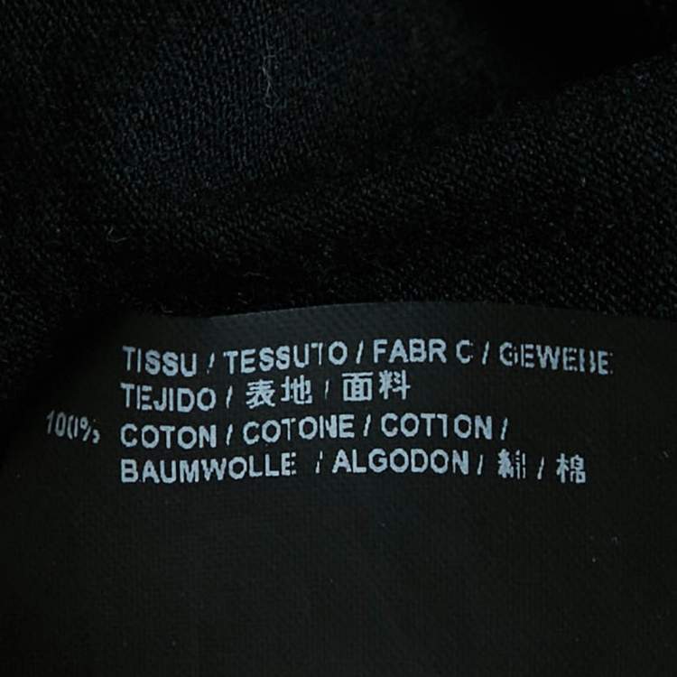 Pre Owned Saint Laurent Black Smoking Kills Print Cotton T-Shirt S