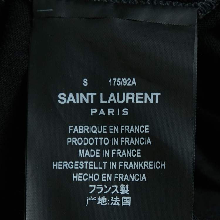 Pre Owned Saint Laurent Black Smoking Kills Print Cotton T-Shirt S