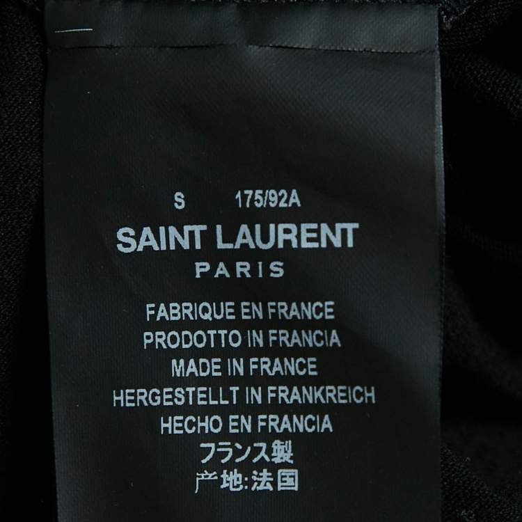 Pre Owned Saint Laurent Black Smoking Kills Print Cotton T-Shirt S